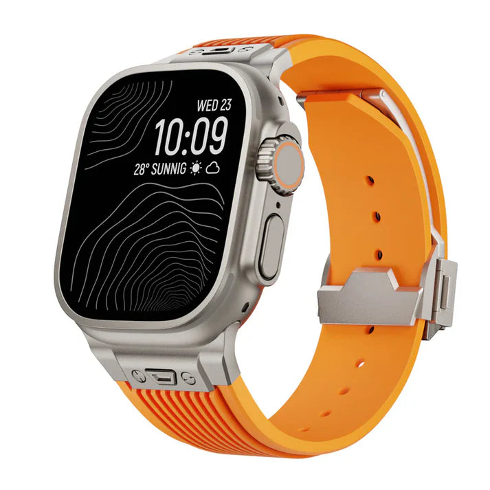 Designer Streamlined Silicone Band For Apple Watch