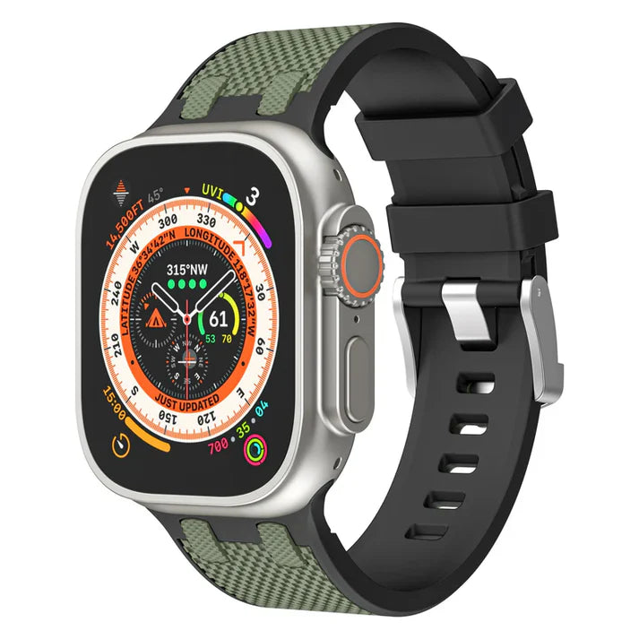 Dual Color Matching Silicone Band For Apple Watch