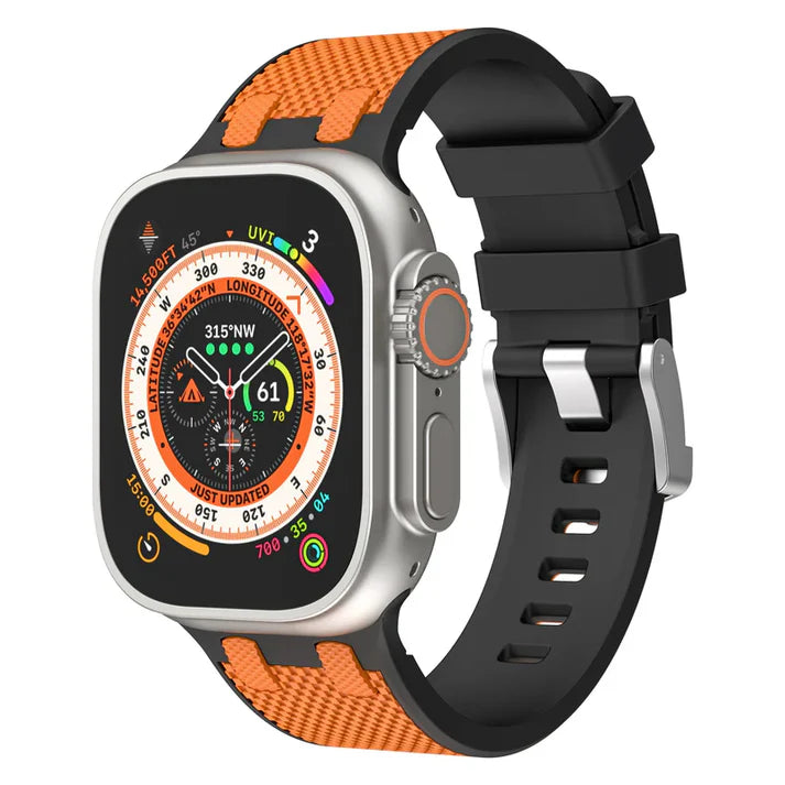 Dual Color Matching Silicone Band For Apple Watch