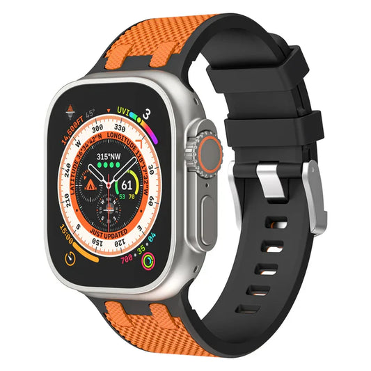 Dual Color Matching Silicone Band For Apple Watch