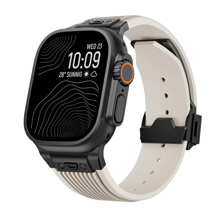 Designer Streamlined Silicone Band For Apple Watch