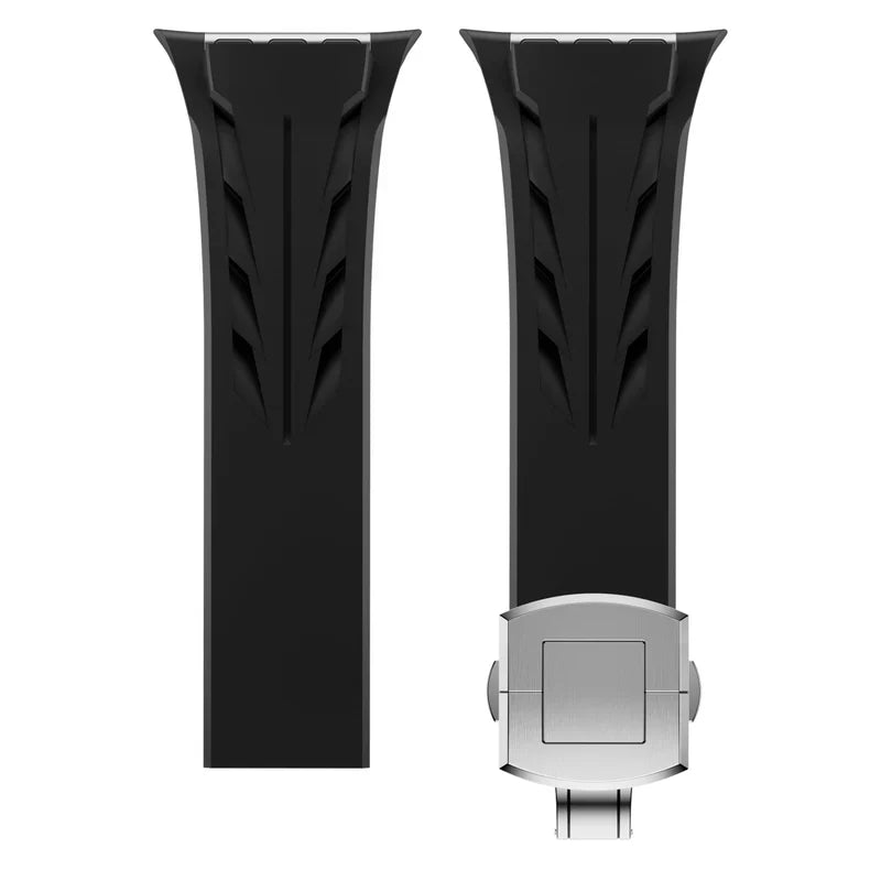 Double Snap Button Rubber Band For Apple Watch