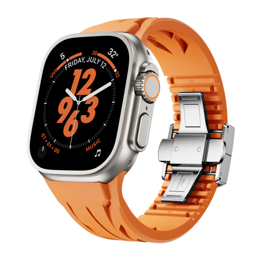 Double Snap Button Rubber Band For Apple Watch