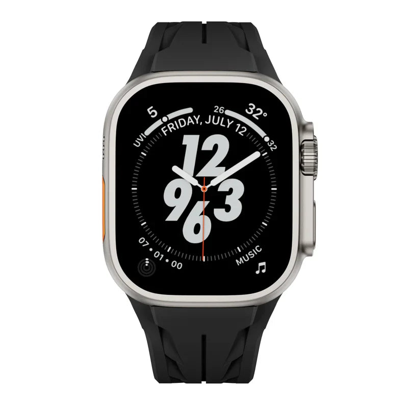 Double Snap Button Rubber Band For Apple Watch