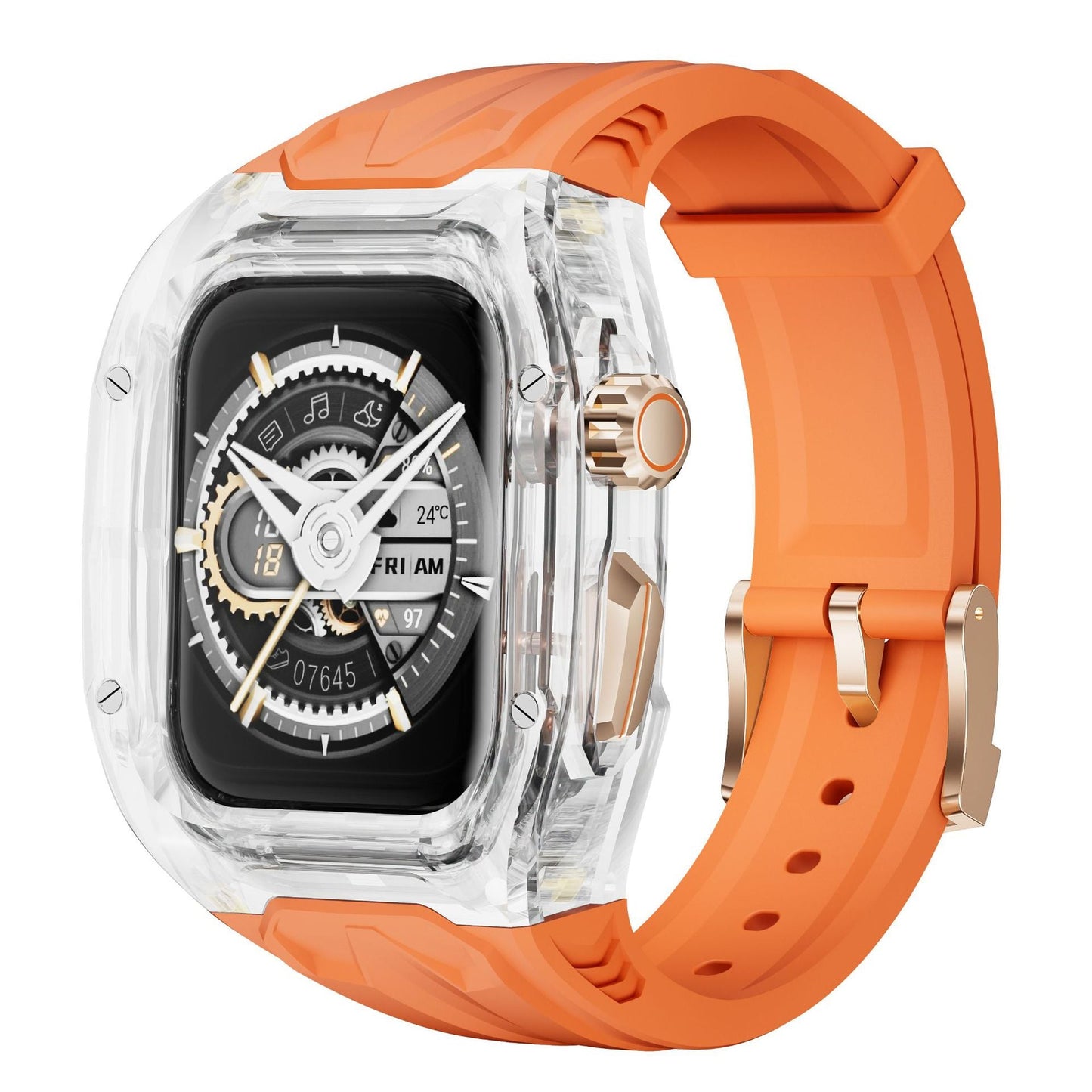 Crystal Armor Series Integrated Band And Case Set For Apple Watch