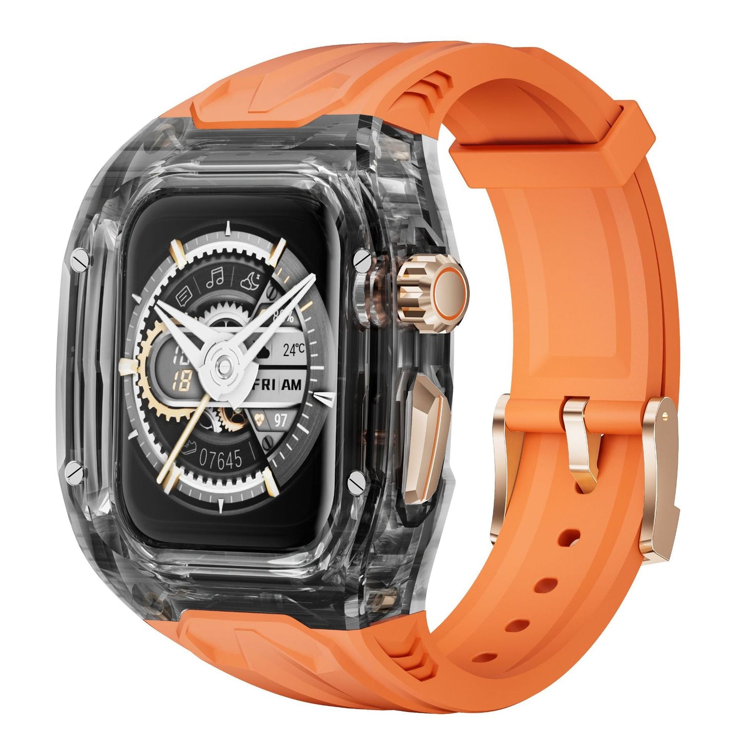 Crystal Armor Series Integrated Band And Case Set For Apple Watch