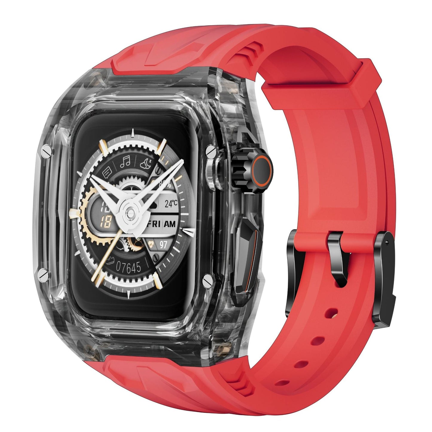Crystal Armor Series Integrated Band And Case Set For Apple Watch