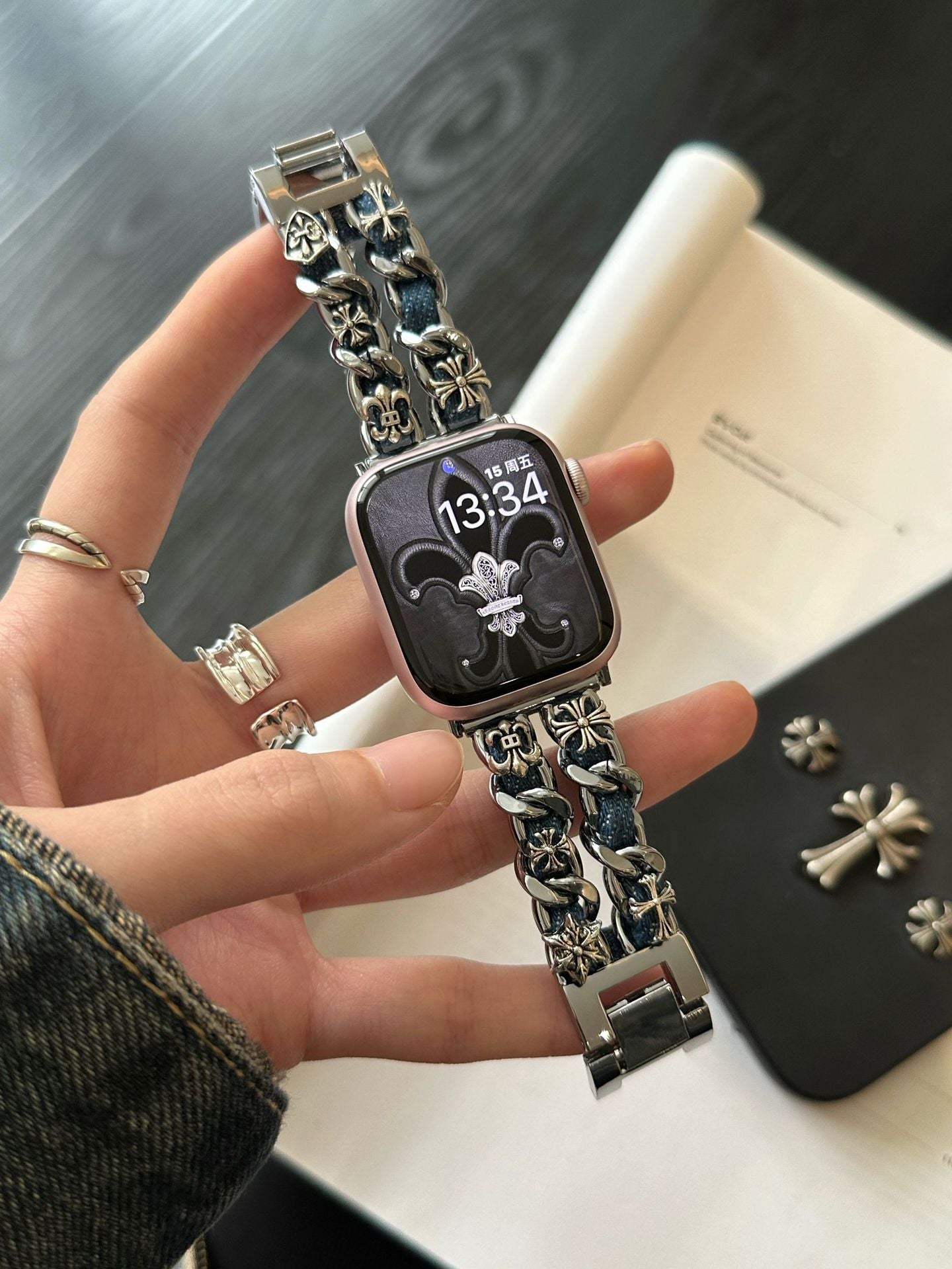 Chrome Hearts Stainless Steel Bracelet Watch Strap