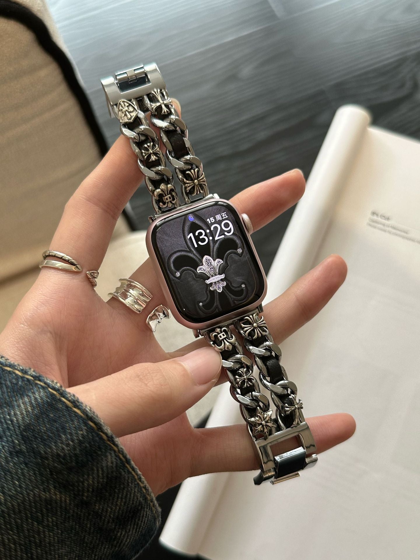 Chrome Hearts Stainless Steel Bracelet Watch Strap