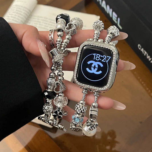 Luxury Punk Beaded Apple Watch Strap