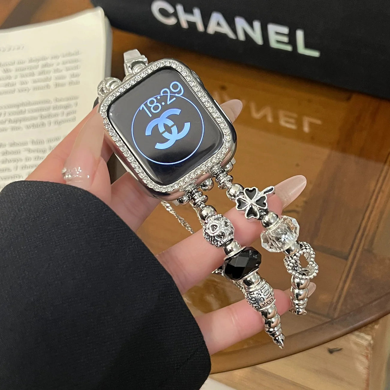 Luxury Punk Beaded Apple Watch Strap
