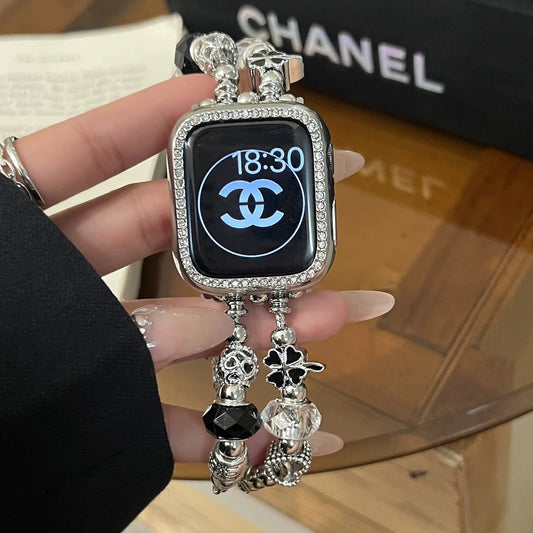 Luxury Punk Beaded Apple Watch Strap