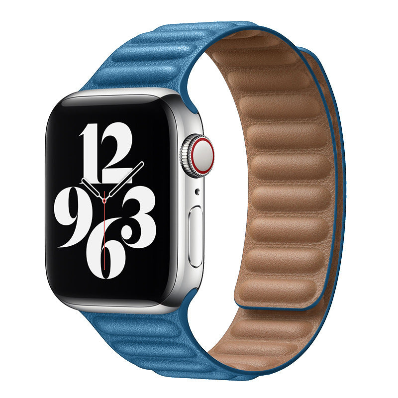 iBandGear Magnetic Leather Link Band - Blue