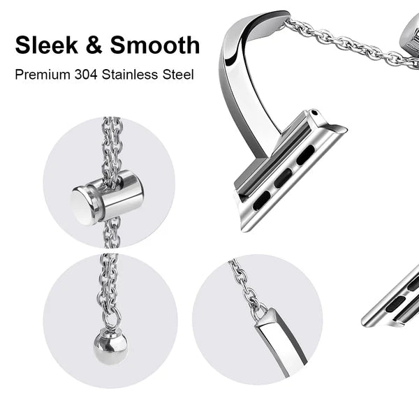 Slim Stainless Steel Bangle Band for Apple Watch