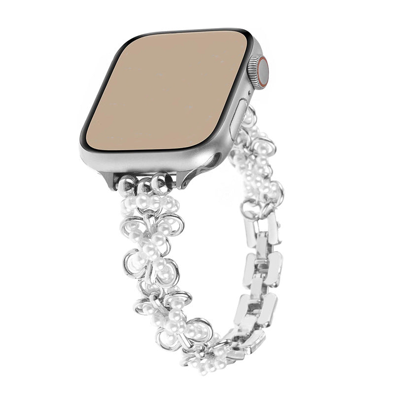 iBandGear Bloom Link Bracelet Band for Apple Watch - Silver