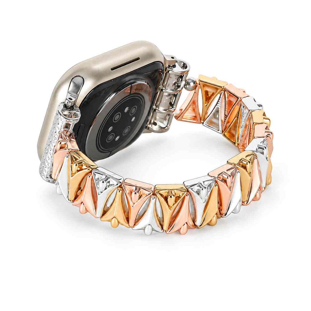 iBandGear Faceted Geometric Stretch Bracelet Band for Apple Watch - Gold
