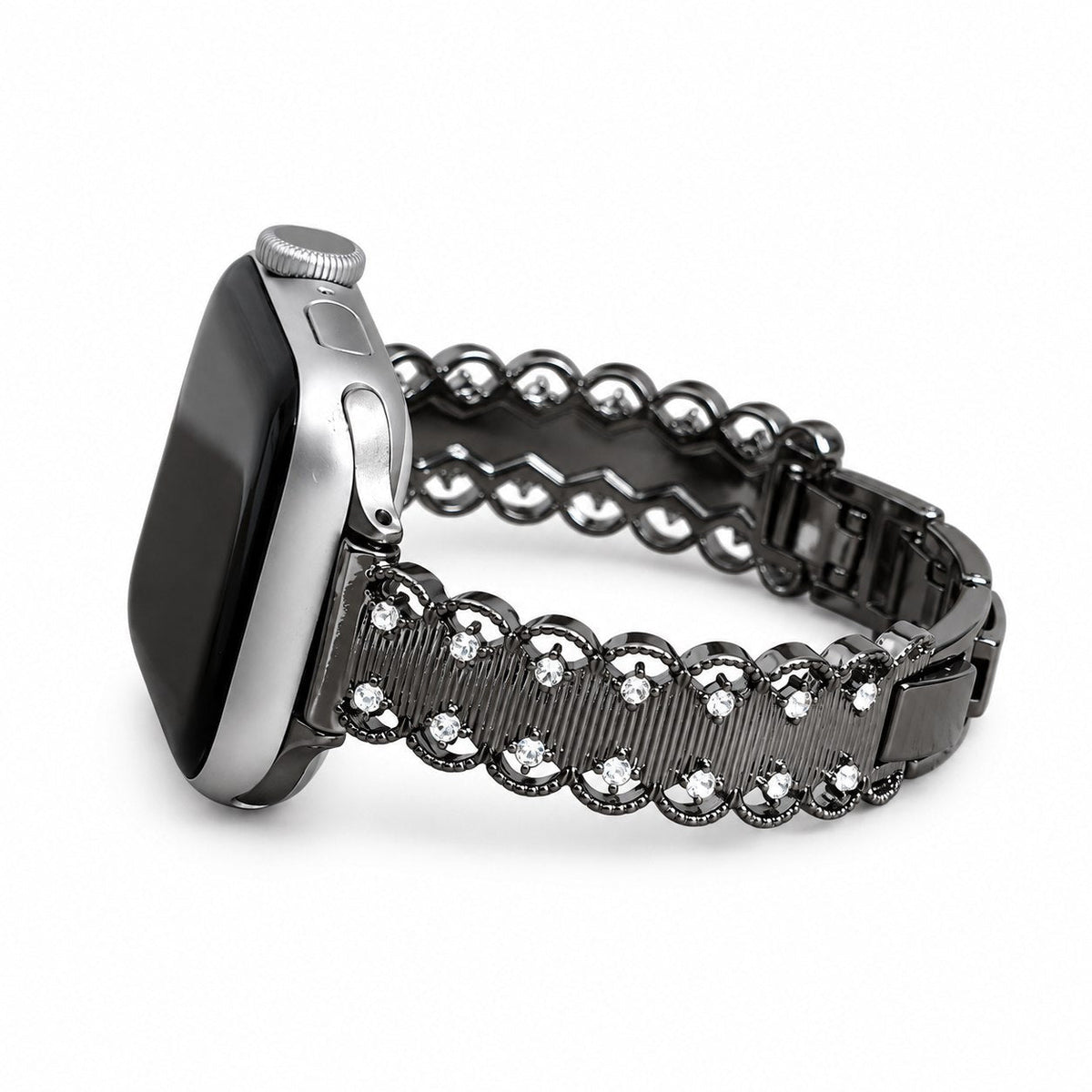iBandGear Lace Crystal Jewelry Band for Apple Watch - Black