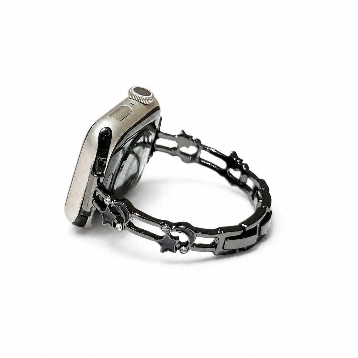 iBandGear Moon & Star Charm Bracelet Band for Apple Watch - Black