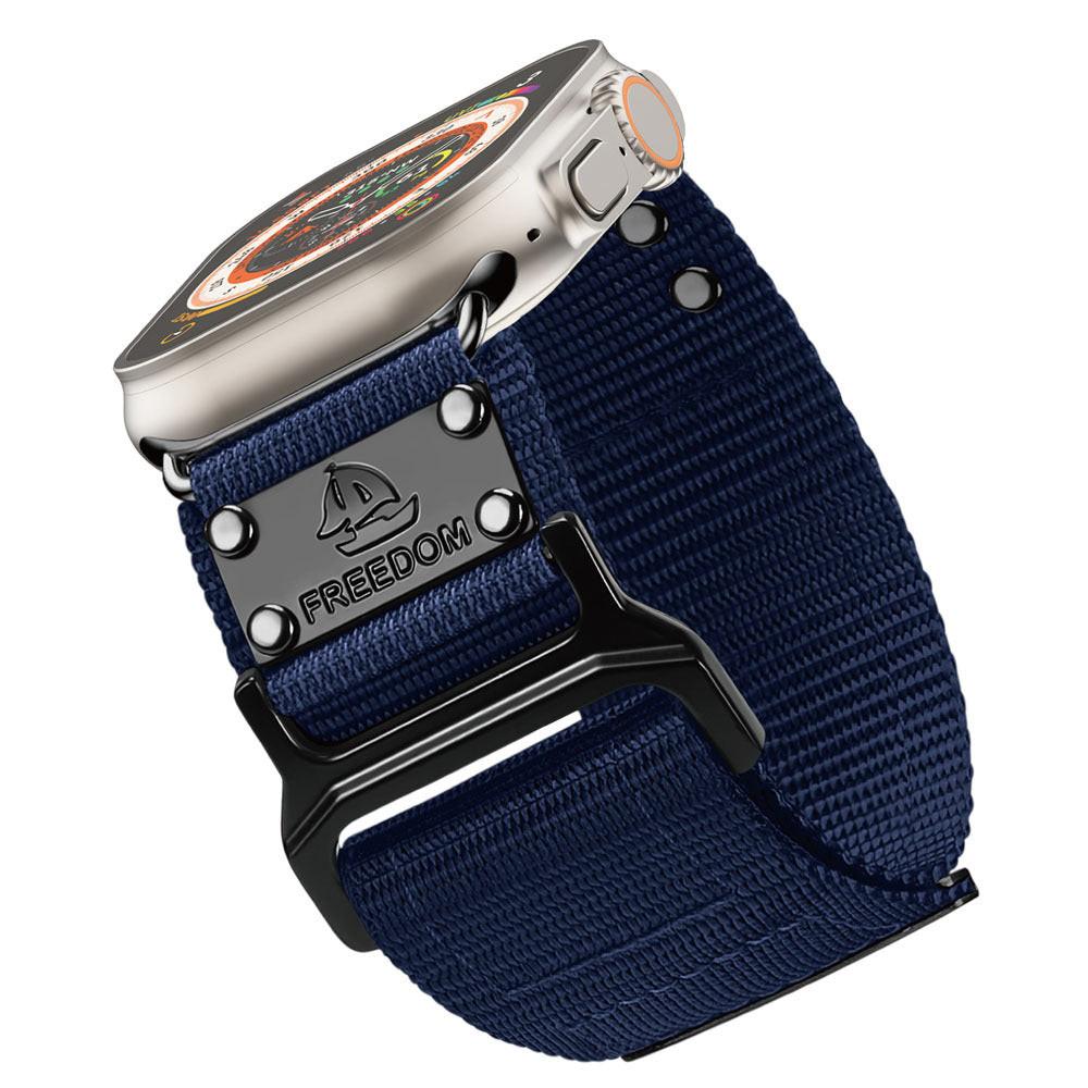iBandGear Outdoor Nylon Sport Band for Apple Watch with Metal Connectors - Navy Blue