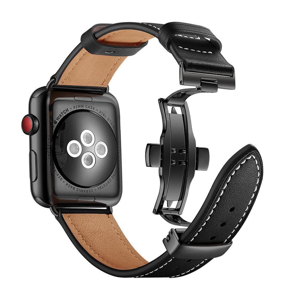 iBandGear Premium Leather Butterfly Clasp Band for Apple Watch - detail 21