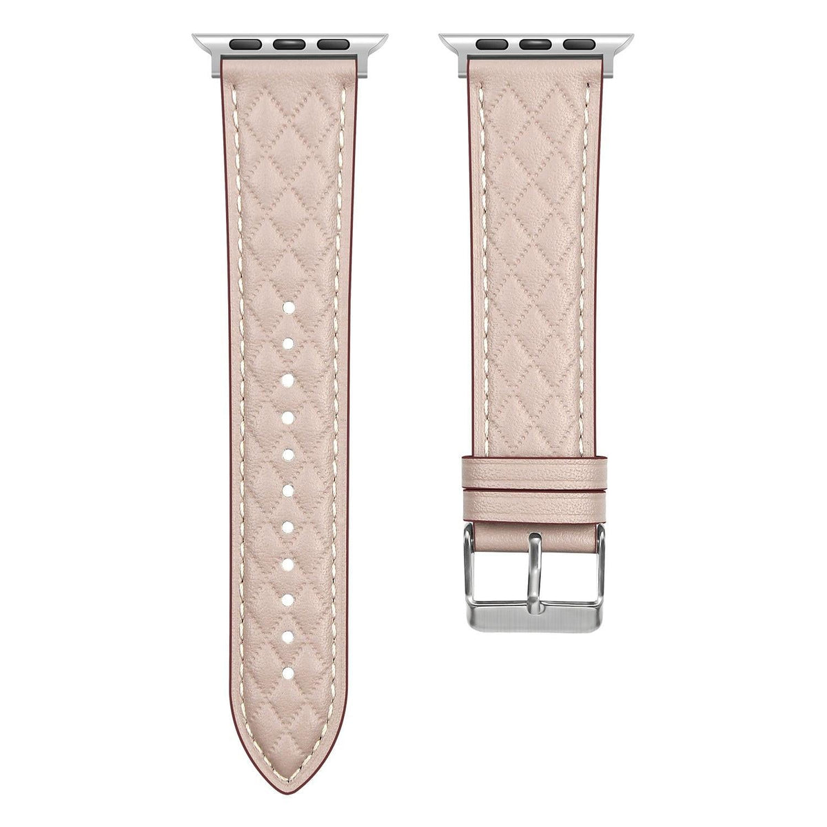 iBandGear Quilted Leather Band for Apple Watch Elegant Stitching - detail 8