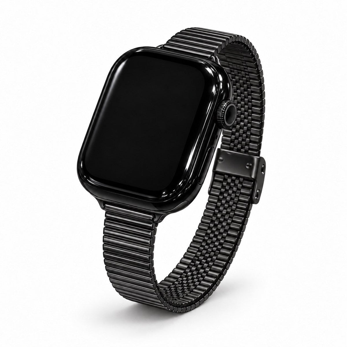 iBandGear Slim Stainless Steel Link Band for Apple Watch - Black