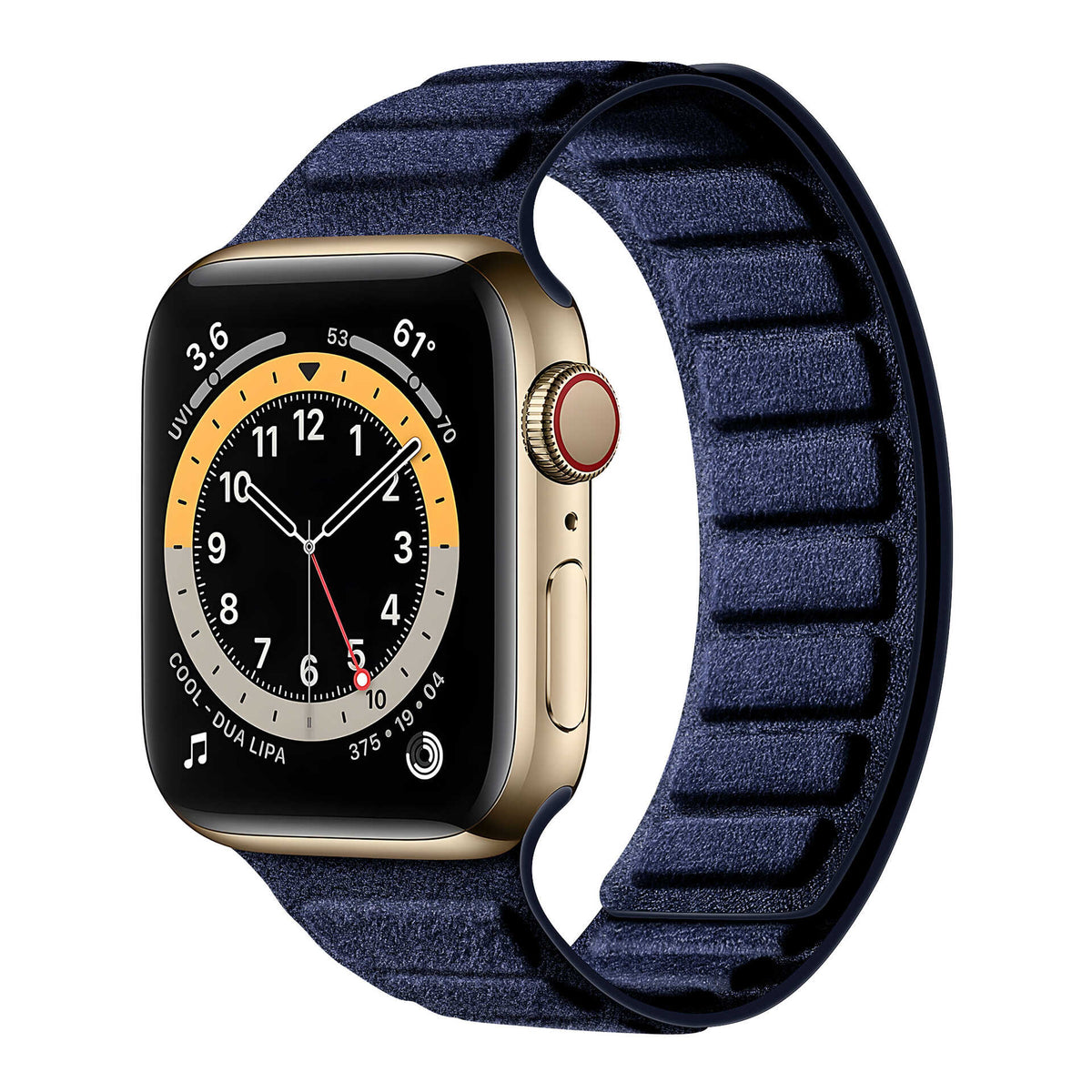 iBandGear Square Magnetic Suede Band for Apple Watch – Premium Minimalist Style - Blue