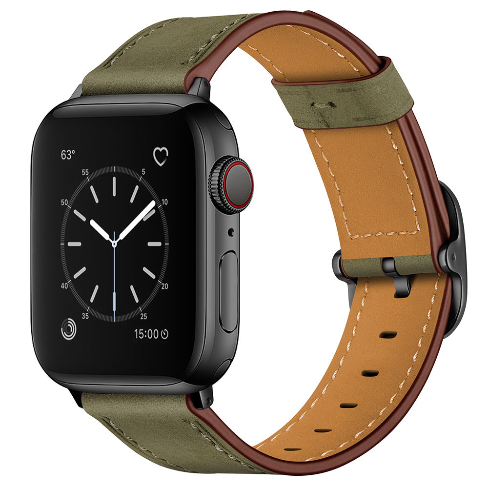 iBandGear Vintage Cowhide Leather Band for Apple Watch - Green