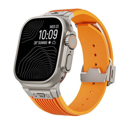 Designer Streamlined Silicone Band For Apple Watch