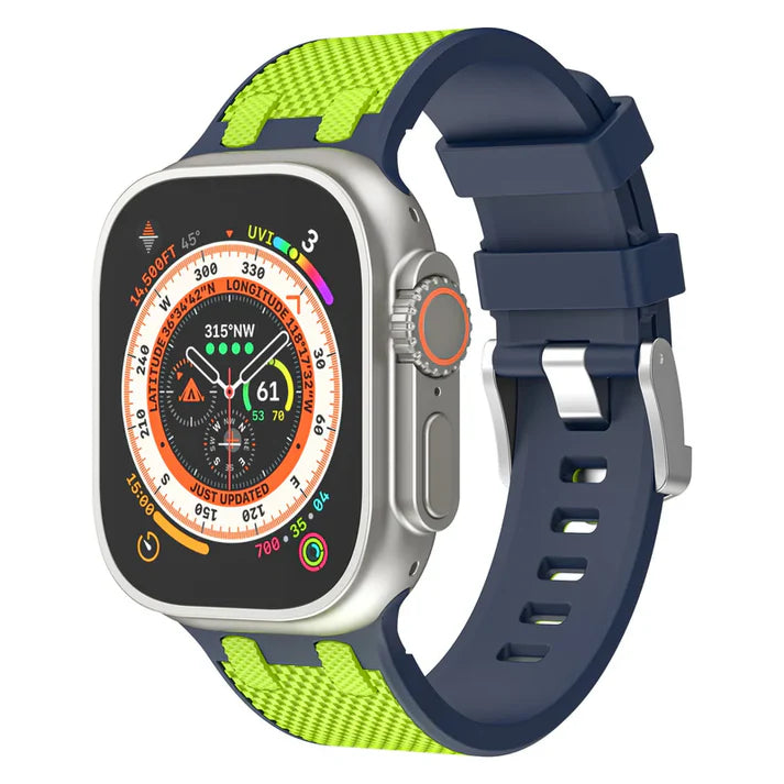 Dual Color Matching Silicone Band For Apple Watch