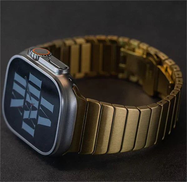 Stainless Steel Butterfly Buckle Band For Apple Watch.