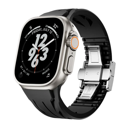 Double Snap Button Rubber Band For Apple Watch