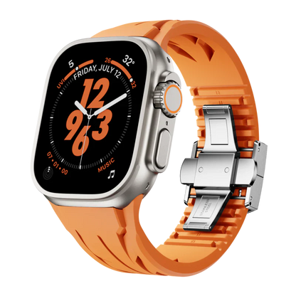 Double Snap Button Rubber Band For Apple Watch