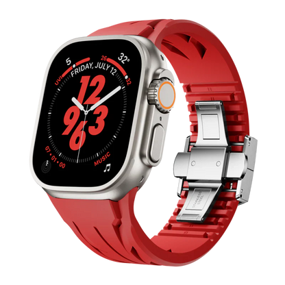Double Snap Button Rubber Band For Apple Watch