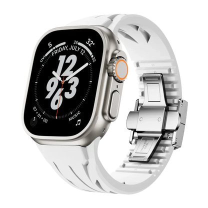 Double Snap Button Rubber Band For Apple Watch