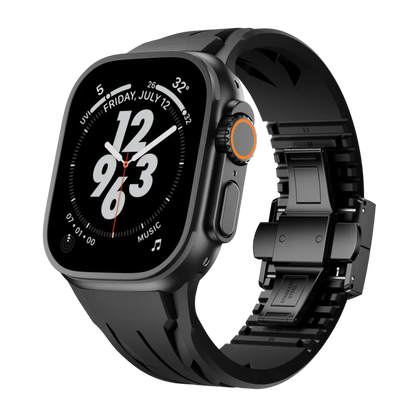 Double Snap Button Rubber Band For Apple Watch