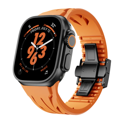 Double Snap Button Rubber Band For Apple Watch