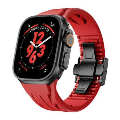 Double Snap Button Rubber Band For Apple Watch