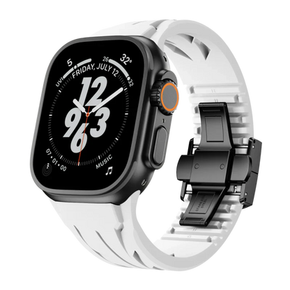 Double Snap Button Rubber Band For Apple Watch
