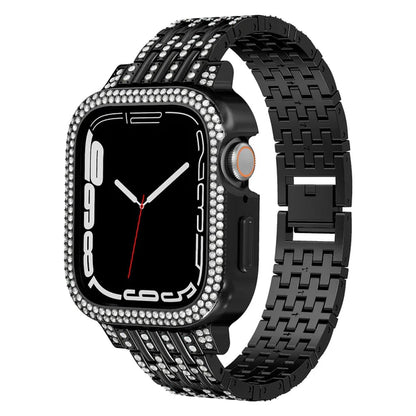 Bling Diamond Case with Sparkle Band for Apple Watch9/8/7 (41mm/45mm)