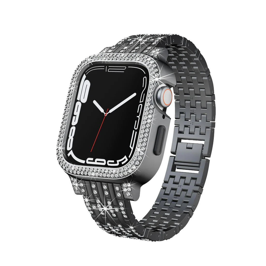 Bling Diamond Case with Sparkle Band for Apple Watch9/8/7 (41mm/45mm)
