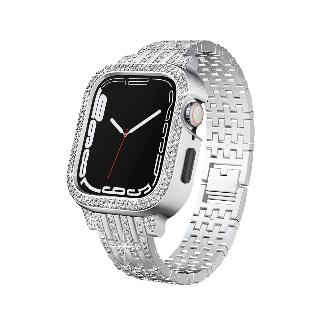 Bling Diamond Case with Sparkle Band for Apple Watch9/8/7 (41mm/45mm)