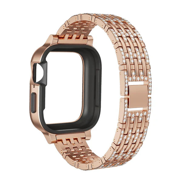 Bling Diamond Case with Sparkle Band for Apple Watch9/8/7 (41mm/45mm)