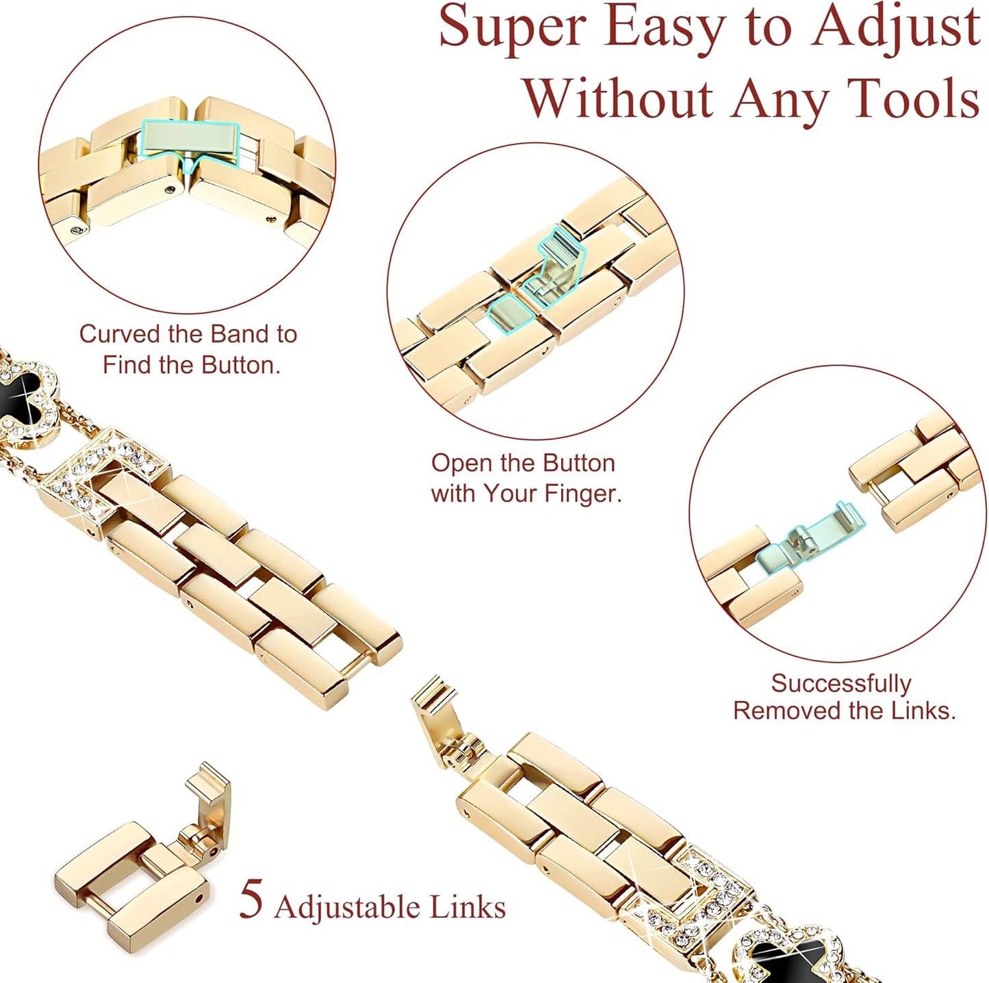 Gold Clover Apple Watch Band