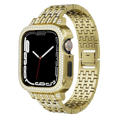 Bling Diamond Case with Sparkle Band for Apple Watch9/8/7 (41mm/45mm)
