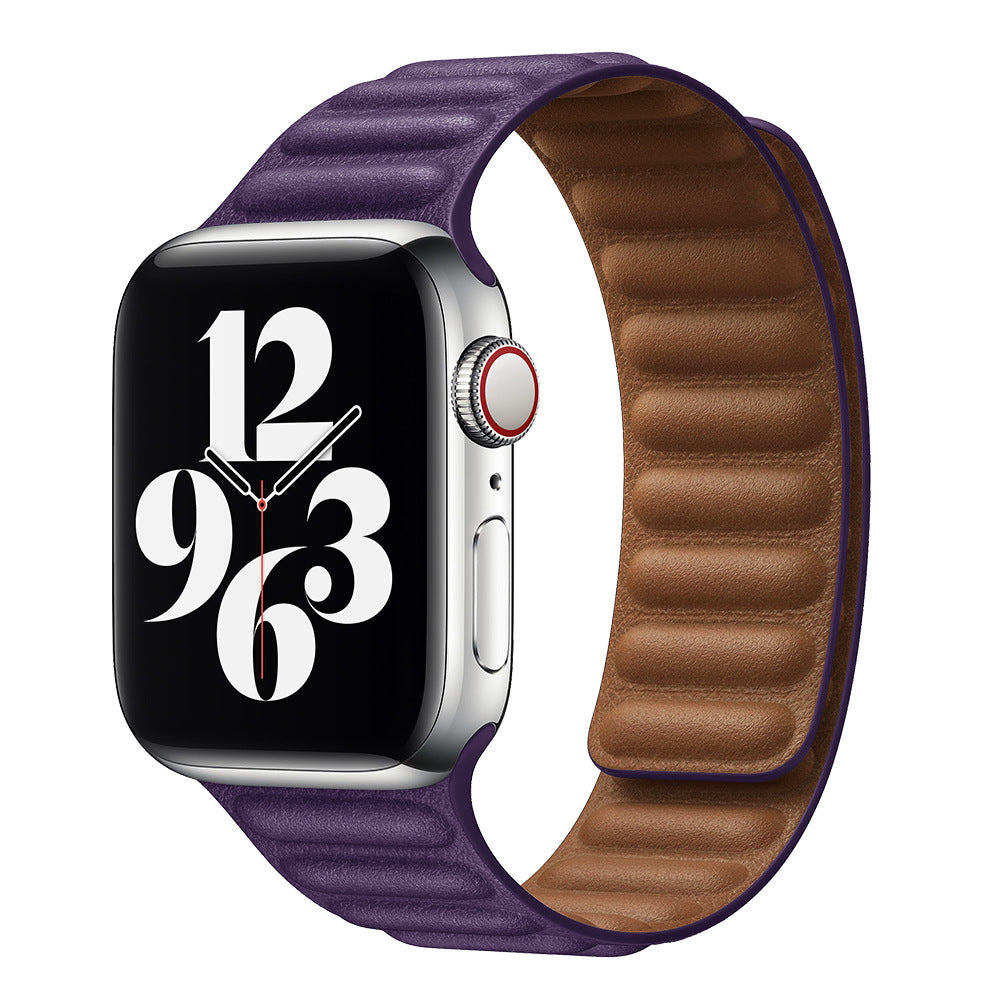 iBandGear Magnetic Leather Link Band - Purple