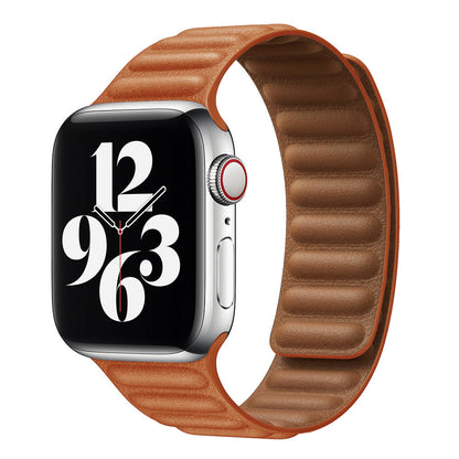 iBandGear Magnetic Leather Link Band - Khaki
