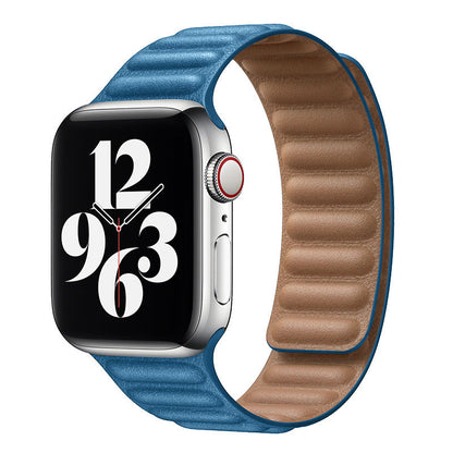 iBandGear Magnetic Leather Link Band - Blue