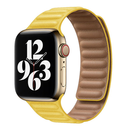 iBandGear Magnetic Leather Link Band - Yellow