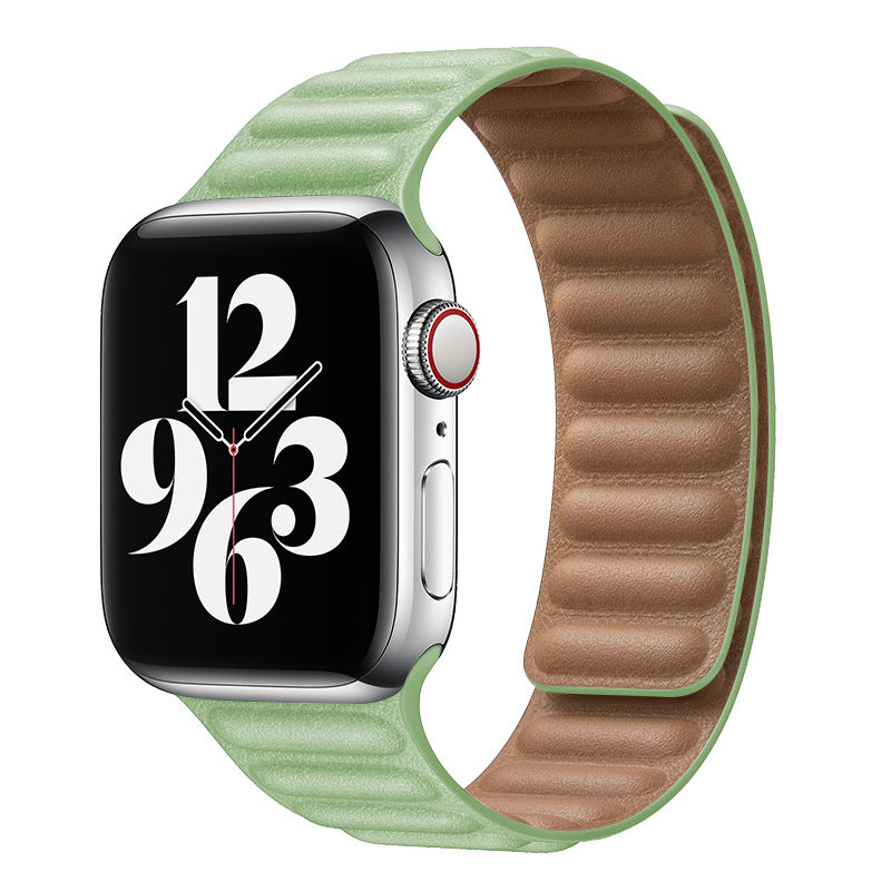 iBandGear Magnetic Leather Link Band - Grass Green
